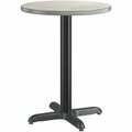 Lancaster Table & Seating LT 24 Round Reversible White/Slate Gray Standard Height Table Kit - 22'' Plate 349G24RS222S